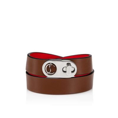 Pulsera Elisa Bracelet Double Christian Louboutin Mujer - Marrom/Plateados - 1200538BK01